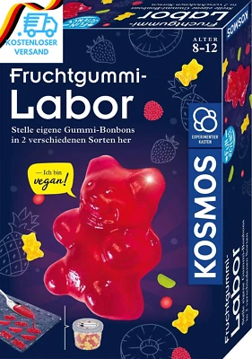 BESUCHE DEN KOSMOS-STORE KOSMOS 658106 Fun Science - Fruchtgummi-Labor, Vegane Süßigkeiten Herstellen, Ve