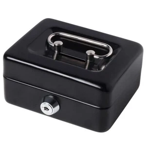 Small Cash Box with Lock and Slot Locking Money Box Metal Coin Piggy Bank for... - Picture 1 of 8