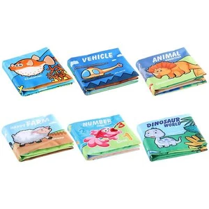 6x Soft Baby Cloth Book Washable Infants Educational Learning Toy for Babies - Picture 1 of 12