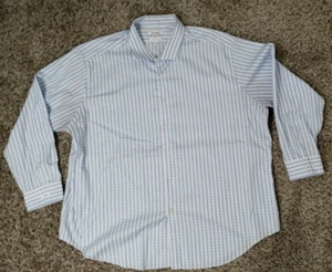 Calvin Klein camicia uomo a quadri blu e bianco taglia 20 34/35 - Foto 1 di 9