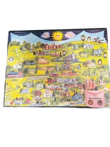 1992 Brookline MA Historical Commission Town Jigsaw Puzzle JFK House Beacon St - Picture 1 of 18