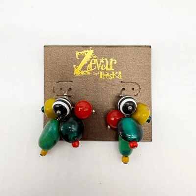 Серьги Zevar от Treska разноцветные висячие серьги с бисером - Изображение 1 из 2