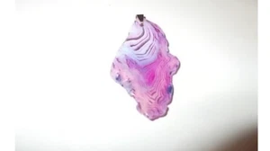 Beautifull Pink  Geode Slice Pendant & 18" Necklace! FREE SHIPPING IN THE USA! - Picture 1 of 2