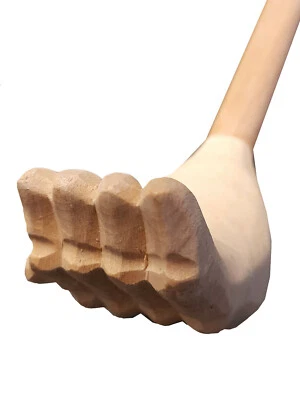 CLEANPRINCE Rückenkratzer Kratzhand Buckelkratzer aus Ahorn-Holz geschnitzt 45 cm