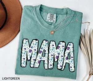 Vintage floral Mama T-Shirt,Strong Woman,Gift For Mothers Day,Graphic,Women's - Picture 1 of 7