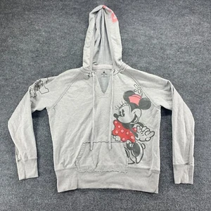 Disney Parks Hoodie Womens XXL 2XL Gray Disneyland Minnie Mouse Pullover Hooded - Picture 1 of 16