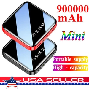 900000mAh Power Bank Ultra Mini 2 USB Portable External Battery Backup Charger - Picture 1 of 16