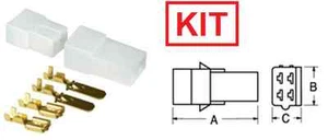 CS 1370 KIT BLOCCHETTI CONNETTORI E FASTON MASCHIO FEMMINA 6 P - Foto 1 di 1