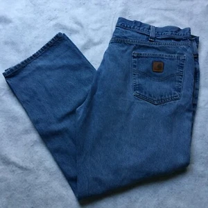 Carhartt Denim Straight Leg Relaxed Jeans, Men's unknown (Light Blue Denim) - Picture 1 of 8