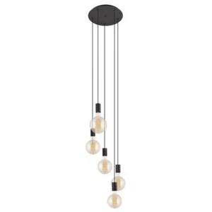Pozueta Black 5 Light Pendant by Eglo - Picture 1 of 1