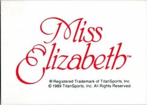 Miss Elizabeth Logo-Karte #136 1990 klassische WWF Wrestling-Karte - Bild 1 von 2