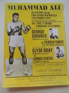 Muhammad Ali Exhibition Fights - Reprint Poster - Pacific Coliseum - Jan. 28 - Bild 1 von 1