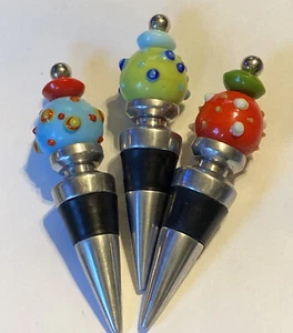 Pier One Glass Multicolored Bottle Stoppers - Picture 1 of 5