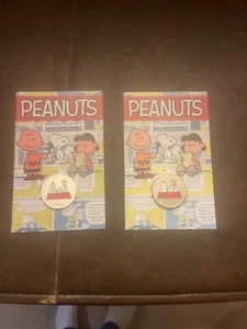2015 $10 Proof Sterling and $1 copper nickel Peanuts 65th Anniv coins British - Picture 1 of 5