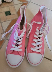 Damen Schuhe Rosa 41 Turnschuhe sexy bis zum Knöchel gebraucht - Bild 1 von 6