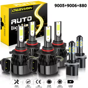 For Chevy Trailblazer 2002-2009 6X Combo LED Headlight Hi/Lo Beam Fog Light Bulb - Picture 1 of 11