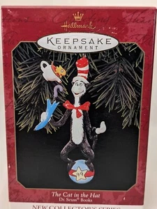 Vintage 1999 #1 Cat In The Hat Collector Series Hallmark Keepsake Ornamento Nuovo con scatola - Foto 1 di 5