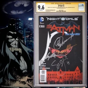 CGC 9.6 SS Batman #9 signed by Snyder, Capullo, Aluquerque & Glapion New 52 - Picture 1 of 2