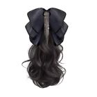 Claw Curly Hair Extensions Girl Ponytail Extension with Bowknot Hairpieces
