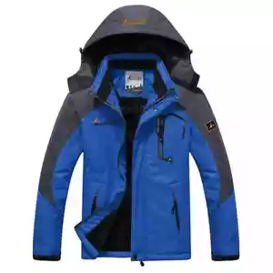 Men's Winter Warm Waterproof Jacket Winter Coat Outdoor Ski Snow Hooded Jacket - Picture 1 of 30