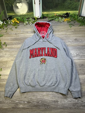Maryland University Sweatshirt Size Medium Women’s Gray Terrapin Hoodie Cover