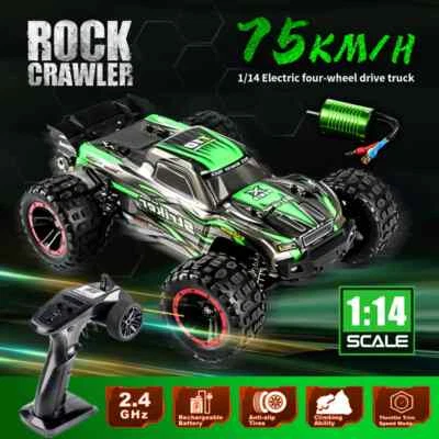 1:14 Brushless Monster Truck 4WD High Speed 75KM/H Off Road Drift RC Racing Car - Image 1 of 4