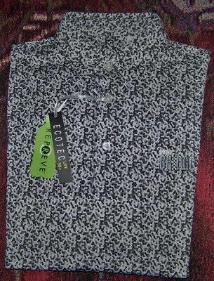 NUEVO FULL TURN Poliéster Spandex Polo THE BRIDGE GOLF CLUB NY Negro Blanco S Foto 1 de 4