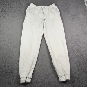 Abercrombie & Fitch Sweatpants Mens M White Drawstring Pockets Soft A&F Joggers - Picture 1 of 9