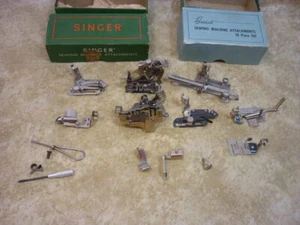 Large lot Vintage Singer Featherweight Sewing Machine Attachments 25F018 - Picture 1 of 5