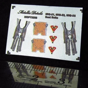 MiG-21, MiG-23, MiG-25 Sicherheitsgurte (3D Decals) Maßstab 1:72 für Flugzeug Modellbausatz - Bild 1 von 2