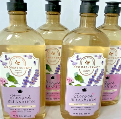 4 (CUATRO) Aromaterapia LAVANDA MENTA LAVADO DE TÉ Y BAÑO DE ESPUMA Baño y Cuerpo Funciona Foto 1 de 2