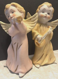 2 ángeles de Navidad Homco vintage con instrumentos musicales - Imagen 1 de 10