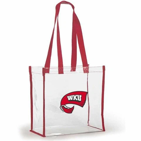 Western Kentucky University Hiltoppers Licensed Clear Stadium Tote Purse Bag Cover