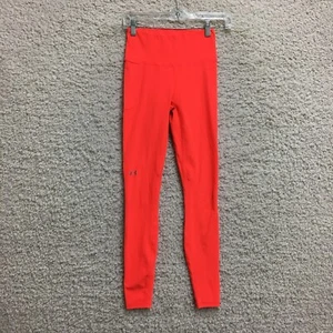 Under Armour Pants Extra Small Adult Orange Fitted Leggings Pull On Womens XS - Picture 1 of 11
