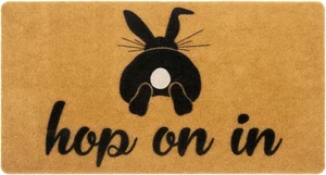 Easter Welcome Doormat for Front Door - Hop on in Bunny Ears Doormat Indoor-Outd - Picture 1 of 12