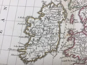 Carta Irlanda En 1795 Islas Británicas Escocia Reino Unido Inglaterra Gales - Picture 1 of 5