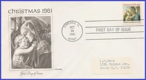 USA4 #1939 ADDR ARTMASTER FDC Navidad Virgen y Niño - Imagen 1 de 1