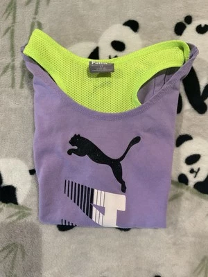 Camiseta sin mangas PUMA para niñas jóvenes talla grande 12/14 malla óptica punto espalda deportiva Foto 1 de 4