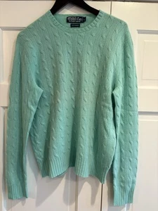 Suéter Polo Ralph Lauren Etiqueta 100% Cachemira Para Mujer’s L Como Nuevo Tejido con Cable Usado en Excelente Condición - Imagen 1 de 2