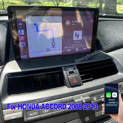 For 2008-2013 Honda Accord Android Stereo 10" Car Radio GPS WIFI Carplay Player - Image 1 of 4