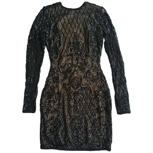 Mini robe de danse Windsor One col rond haut manches longues transparentes noire neuve taille M - Photo 1/7