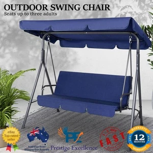 3 Person Garden Swinging Chair Hammock Seat Bench Outdoor Swing Shade Sofa Bed - Picture 1 of 7