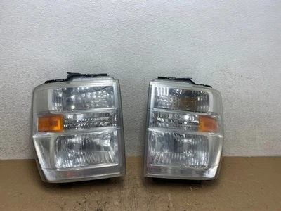 2008-2014 Ford Econoline E150 E250 E350 Left+Right Headlights Q8195 DW - Image 1 of 4