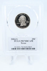 2004-S PCGS PR70DCAM Texas State Quarter Proof 25C - Picture 1 of 2