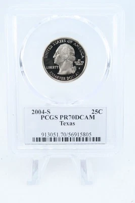 2004-S PCGS PR70DCAM Texas State Quarter Proof 25C - Image 1 of 2