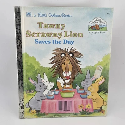 Vintage A Little Golden Book Tawny Scrawny Lion Saves The Day 377 1989 #5776 Foto 1 de 4