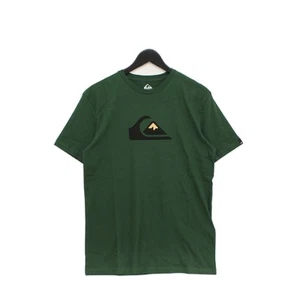 Camiseta para hombre Quiksilver S verde gráfico 100 % algodón básica - Imagen 1 de 5