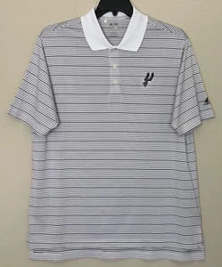 Camisa Polo San Antonio Spurs Para Hombre Talla Grande Rayas Blancas Adidas Golf - Imagen 1 de 8