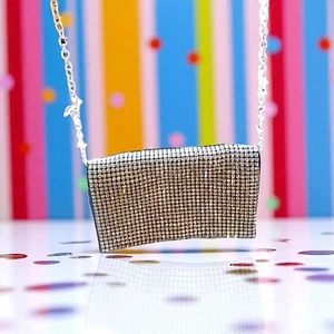 AMBER SCEATS Stella Crystal Bling Bag, Evening Purse With Strap NWT, Retail $98 - Picture 1 of 24