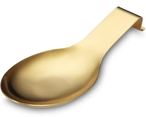 NEU 1 Stück Matt Gold Edelstahl Utensil Löffel Rest Halter für Herdplatte - Bild 1 von 7